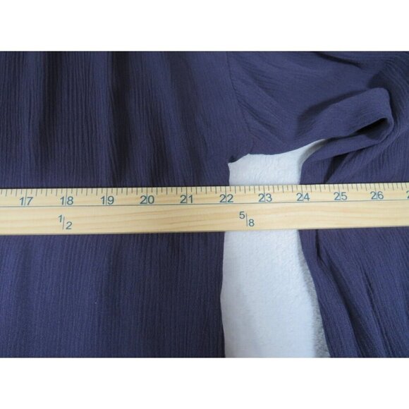 JUICY COUTURE Purple Long Sleeve Tie Neck Gauze Peasant Top Women's Sz Large NWT - Picture 4 of 9